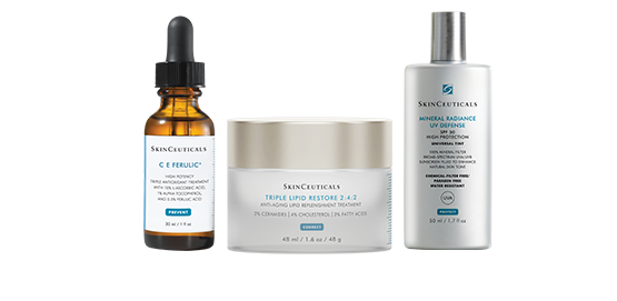 How can I improve existing signs of atmospheric skin aging?